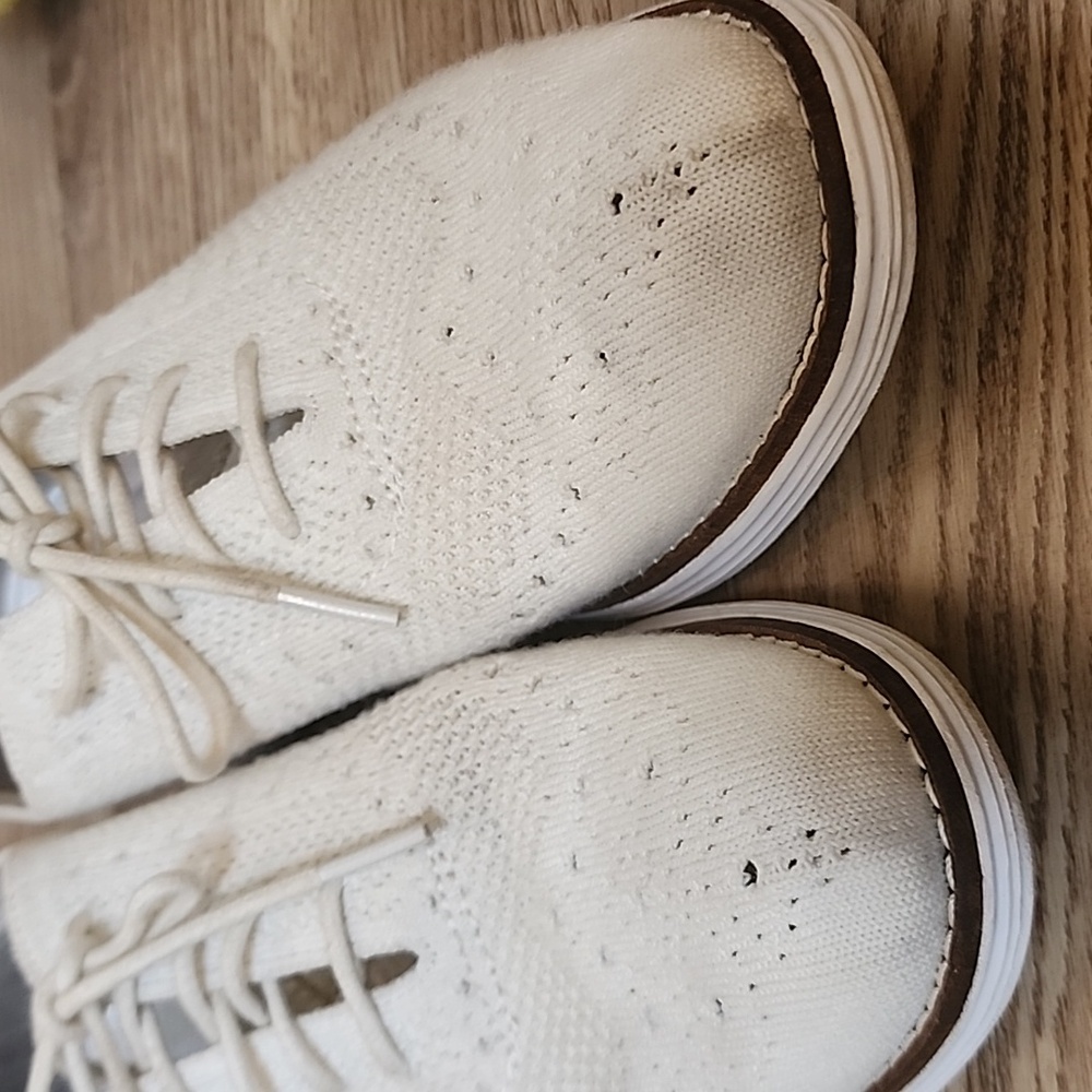 Cole Haan Grand Womens Stitchlite Wingtip Oxford Almond Toe White Tennis Shoe - Picture 6 of 9